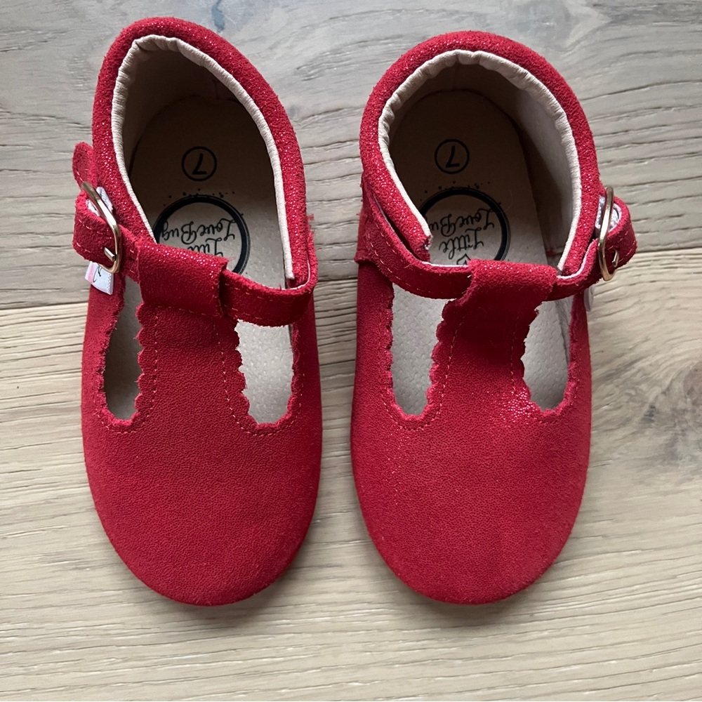 Little love bug red tbar shoes size 7